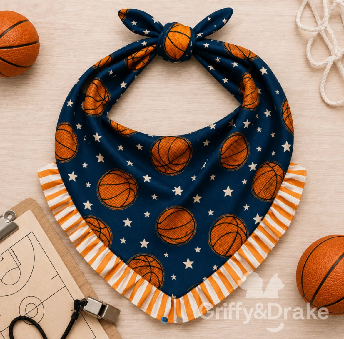 Courtside Cuties Ruffle Bandana (Preorder by August 8th)