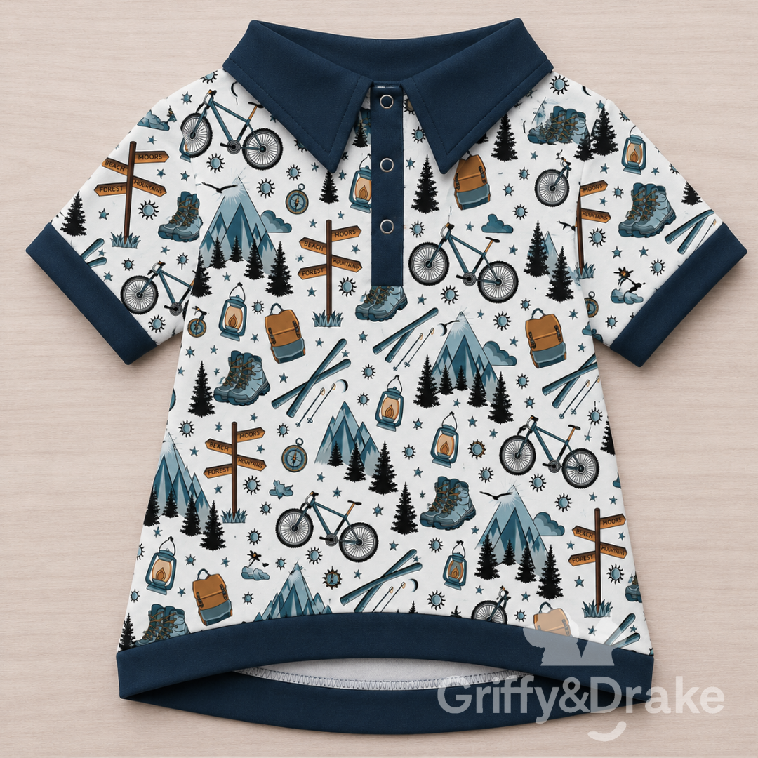 Adventure Awaits Collar Shirt