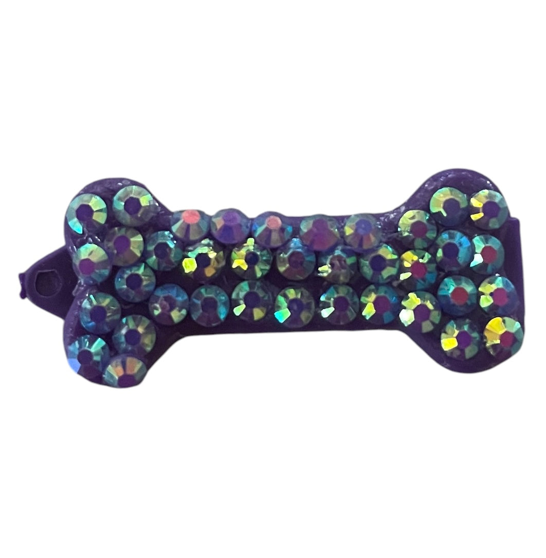 Purple Rhinestone Bone