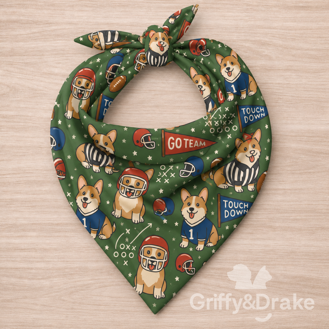 End Zone Zoomies Green Bandana