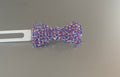 White Bow Purple Sparkle