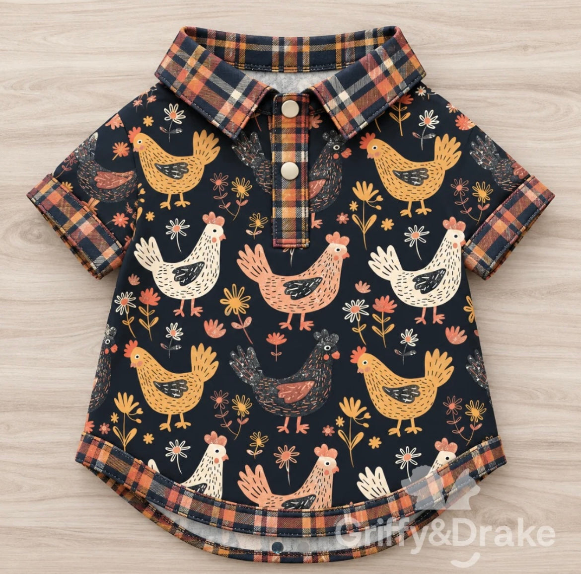 Pre-Order through 10/24/26 Cute Chicks (Ships January) Collar Shirt